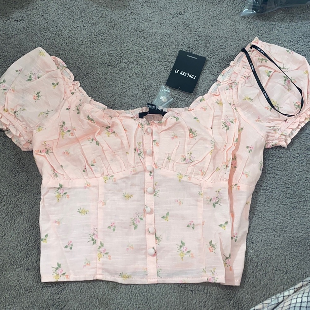 F21 Floral Off the Shoulder Top